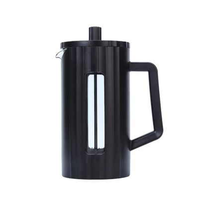 Prensa Francesa para Café, Té. Jarra de Vidrio de Borosilicato con Carcasa Sintética. Negro Mate. Capacidad 1,000 ml.